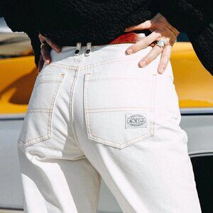 NWT ATWYLD Union Chino CORDURA Pants in Vintage White Womens Size 29